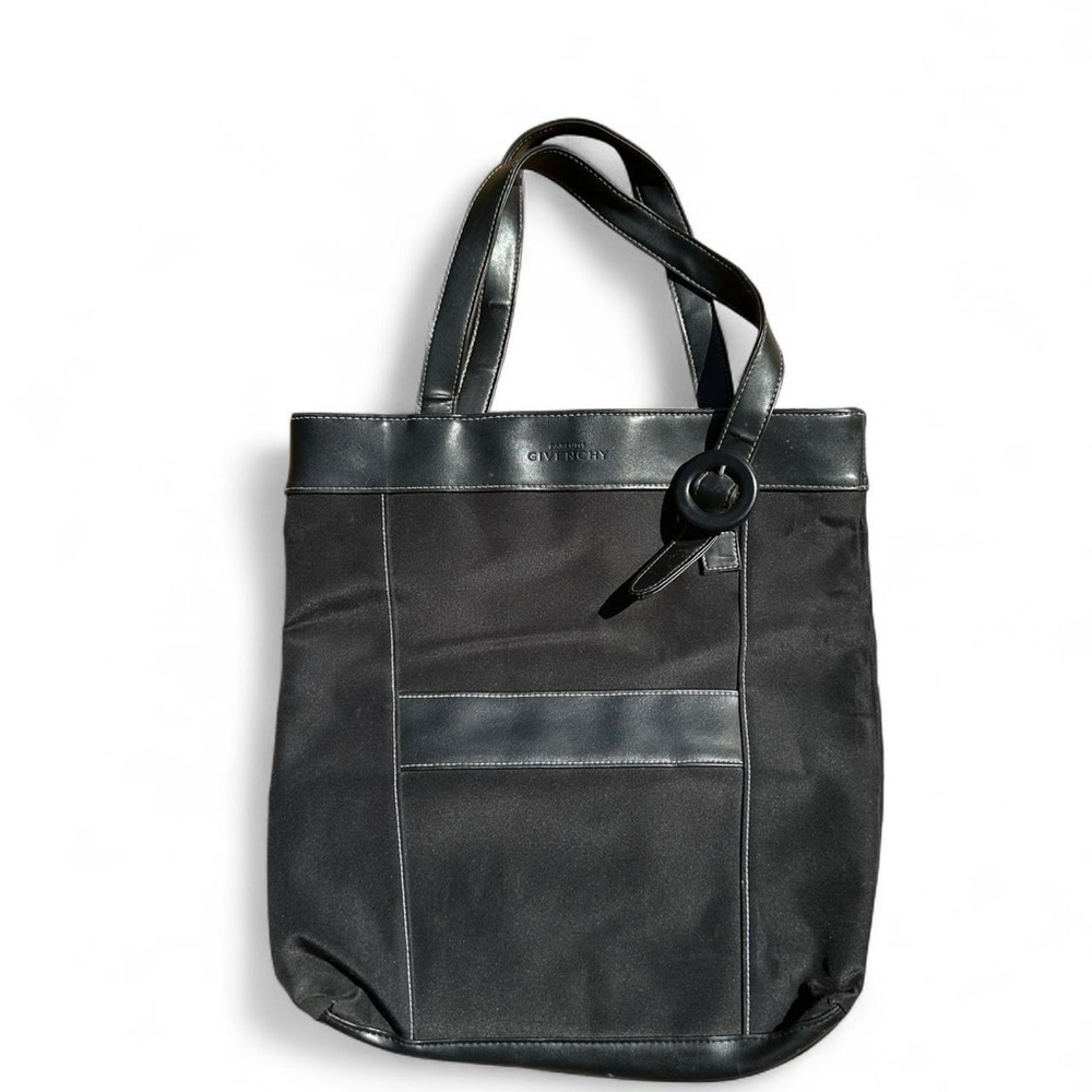 Givenchy parfum Black Tote Bag some spotting and yellow stain inside bag
